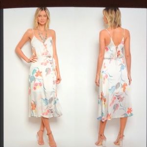 White floral print Dress